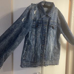 Denim Distressed Jean Jacket